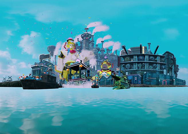 以高雄为背景的《海影城事》，则有实力派动画导演蔡旭晟、刘育树等人协力构筑机械轰鸣的都市光景（图片来源：高雄市文化局提供）