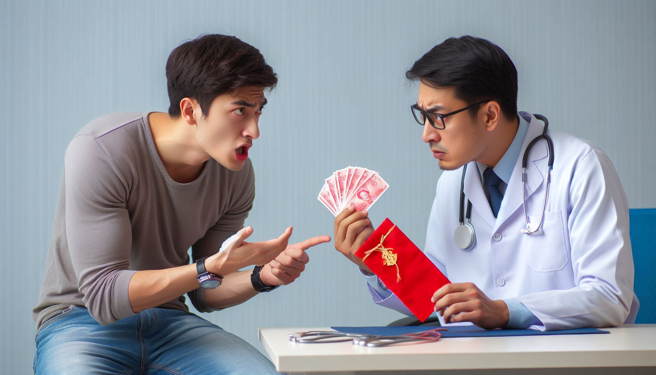 人妻偷情小王導致腹腔大量出血急須動手術，沒想到小王不僅承認非老公，還掏出100元要封口。（示意圖、與本案無關／AI生成）