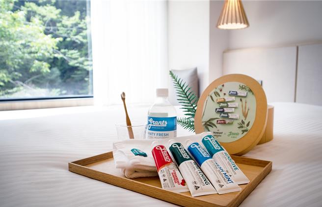 溪头福华X Grants格兰特「大自然花草芬芳旅」联名住房专案。（Grants格兰特提供）