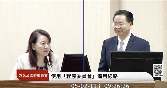 外交部长吴钊燮今至立院备询。（撷取自国会频道直播）