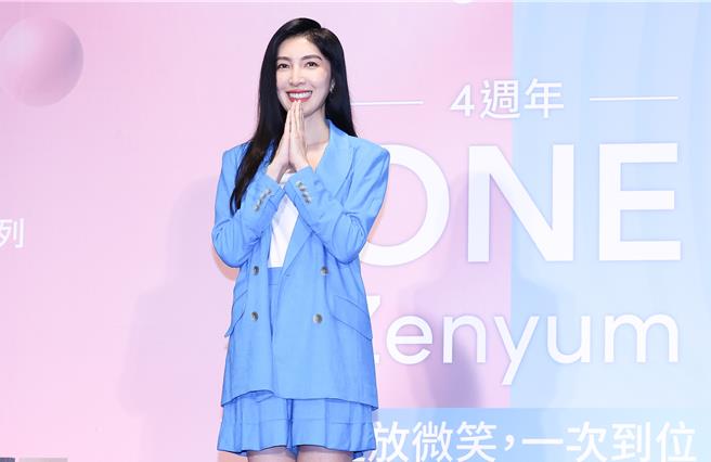 楊謹華出席代言牙套品牌活動。（陳俊吉攝）