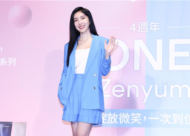 楊謹華出席代言牙套品牌活動。（陳俊吉攝）