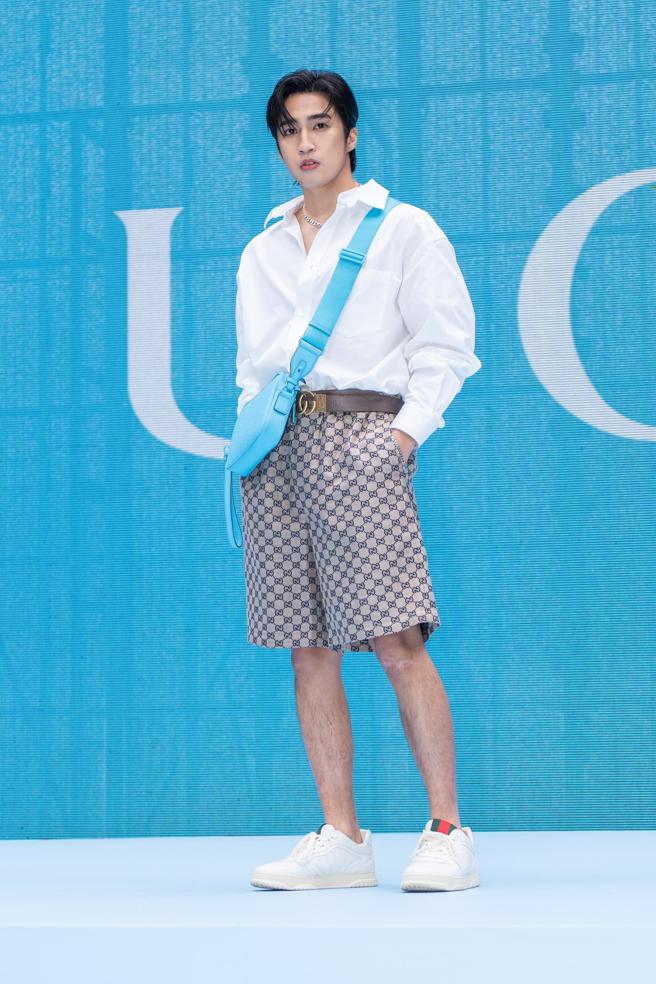 婁峻碩對參加GUCCI LIDO夏日度假系列活動的造型相見恨晚，想穿去馬爾地夫。（吳松翰攝）