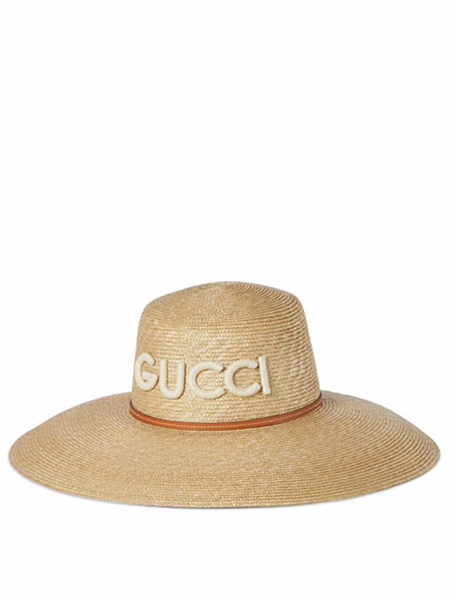 GUCCI寬簷草編帽，2萬8400元。（GUCCI提供）