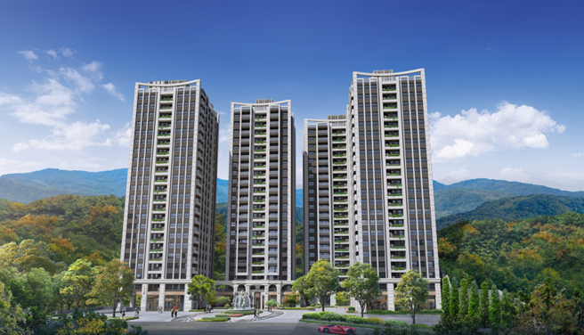 甲山林指标新案「美丽上城」首付仅需约68万起，且工程期0付款，含精装修、家电及家俱，一卡皮箱即可入住 (3D透视示意图)    。（图片来源/甲山林集团提供）