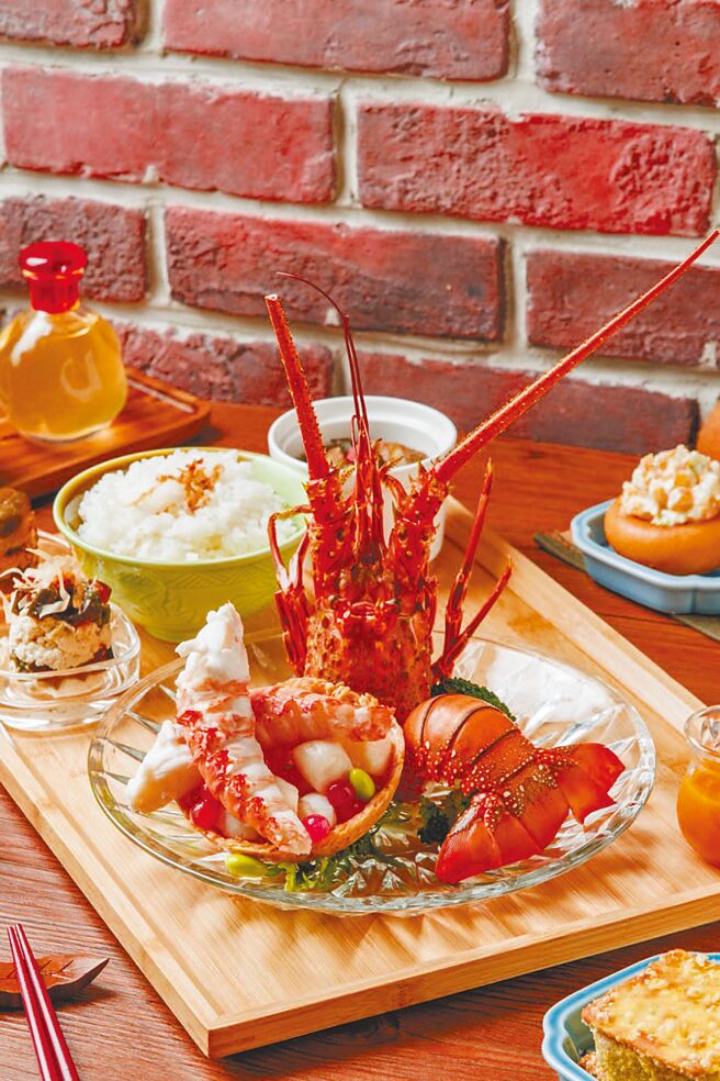 微风信义稻舍－金酱龙虾缤纷宝盒套餐，原价990元、优惠价899元。（微风提供）