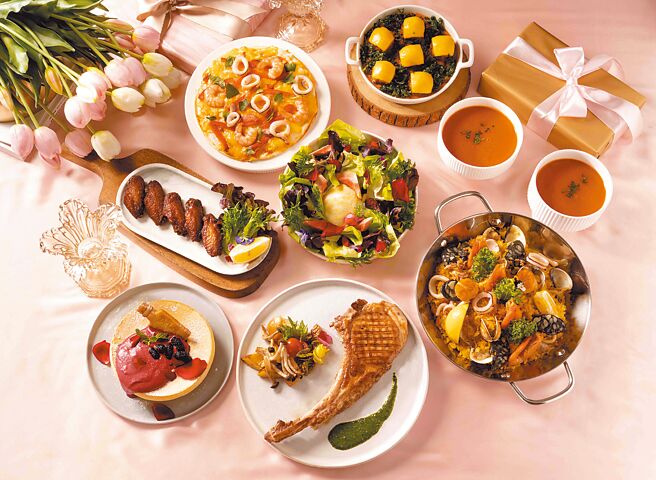 SOGO忠孝馆pd by petit doux微兜母亲节4人套餐，原价3190元、特价2899元。（SOGO提供）