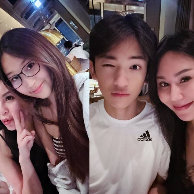 洪晓蕾的儿女是俊男美女。（图／洪晓蕾脸书）