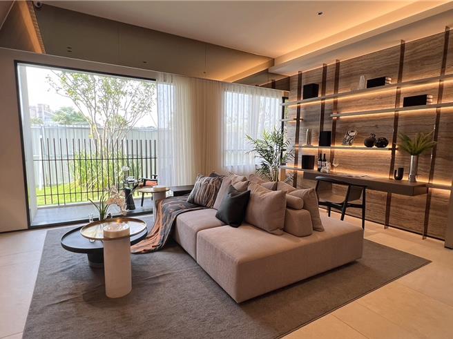 鉅陞建設在規畫、位於河南路二段與福上巷龍欣3弄的「囍御水湳」，號稱坐擁中央公園首排綠意。（林欣儀攝）