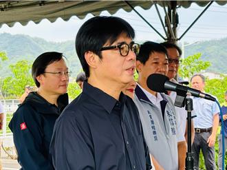 5月汛期到 陳其邁視察美濃三洽水滯洪池防汛整備