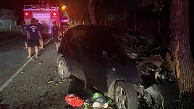 台东县池上乡5日发生车祸。（读者提供／蔡旻妤台东传真）