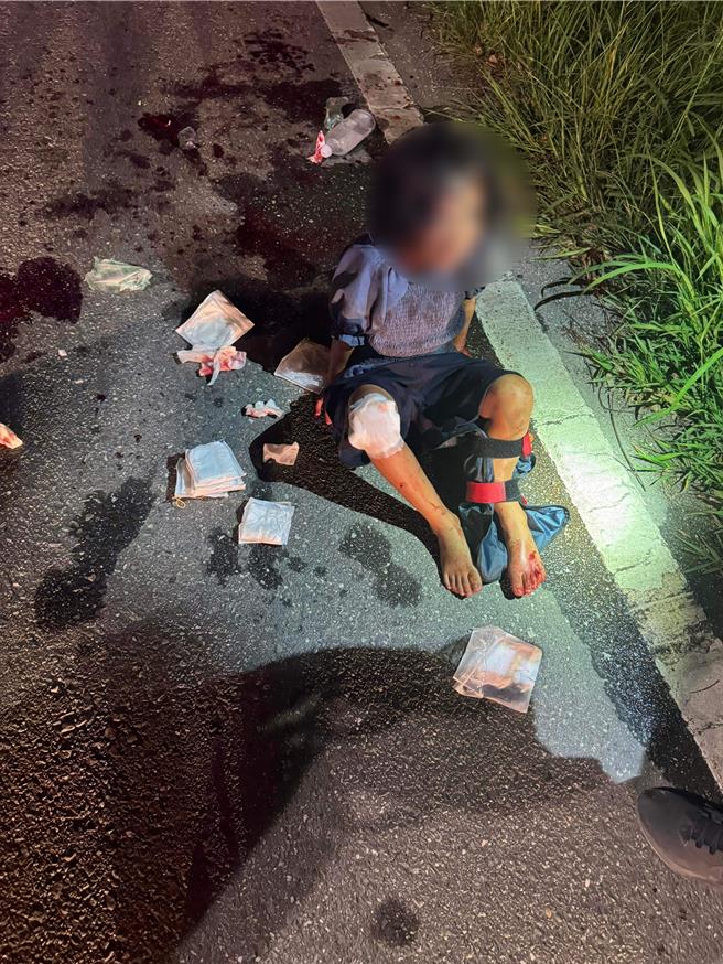 台东县池上乡5日发生车祸。（读者提供／蔡旻妤台东传真）