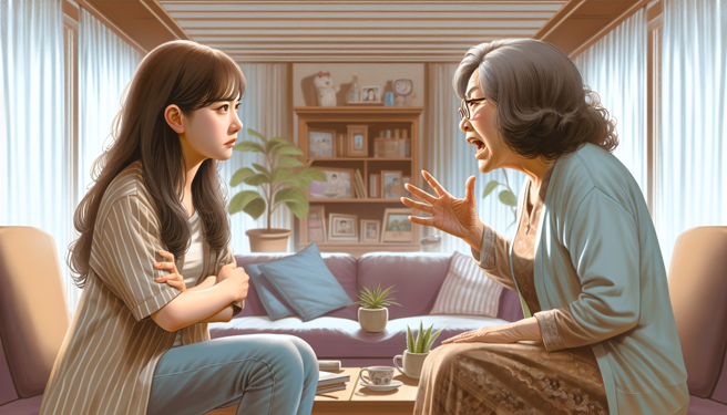 一名人妻抱怨，婆婆打电话给娘家妈妈，称习俗是坐月子是娘家的事，她会准备几百元的红包意思一下，引起讨论。（示意图／AI生成）