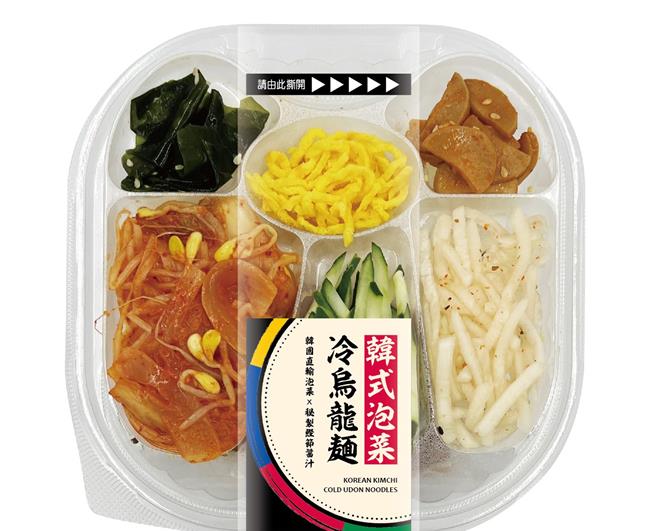 7-11「韩式泡菜冷乌龙麵」，89元。（7-11提供／朱世凯台北传真）