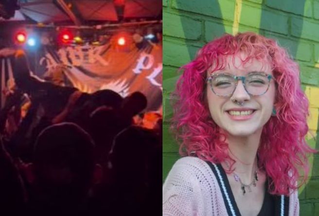 24岁女子看演唱会，意外被跳下舞台的主唱砸伤。（图／翻摄自Reddit与Instagram） 