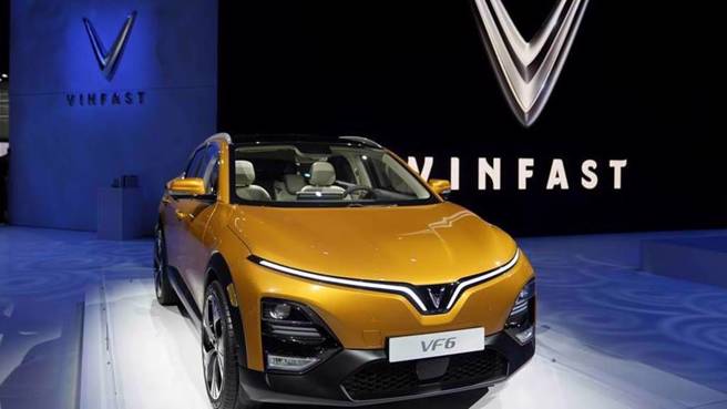 VinFast电动车示意图。图／美联社