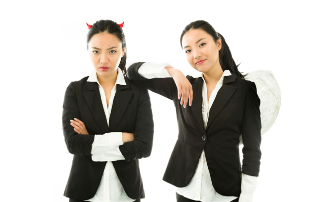 处女、天蝎、双子3星座优缺点非常强烈，身上同时具有天使和魔鬼的特性。（示意图：shutterstock／达志）