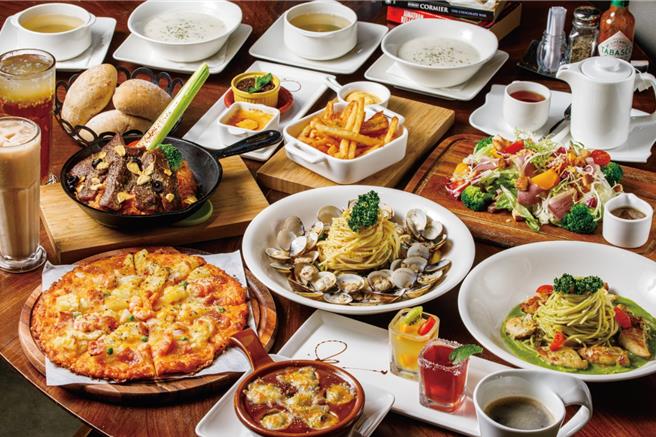 Global Mall桃园A8店推Mita CAFE Bistro「宠爱妈咪4人套餐」，原价3708元、会员优惠价2288元。（Global Mall提供／朱世凯台北传真）