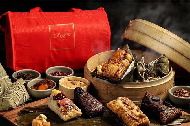 台北晶华冠军粽香礼盒。（台北晶华酒店提供／吴娮翎台北传真）