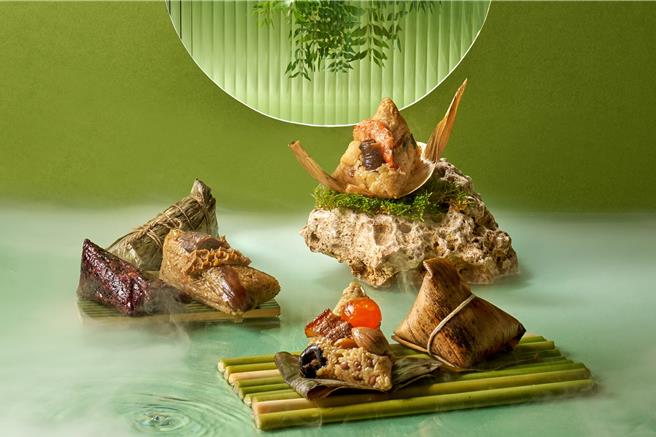 台北美福大饭店「美福群英粽」组合。（台北美福大饭店提供／吴娮翎台北传真）