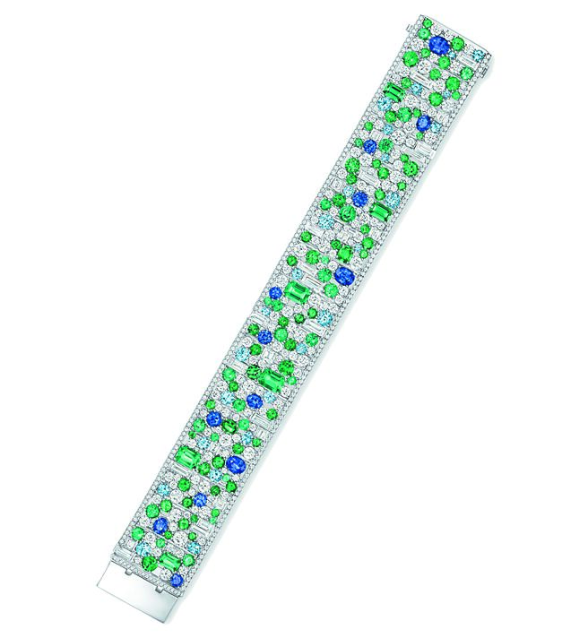 海瑞温斯顿全新New York系列Central Park Mosaic钻石手炼。（Harry Winston提供）