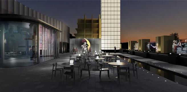 迎接百年上海大光明电影院数位化升级焕新登场。图为全景露台。（上海黄浦微信公眾号 ）