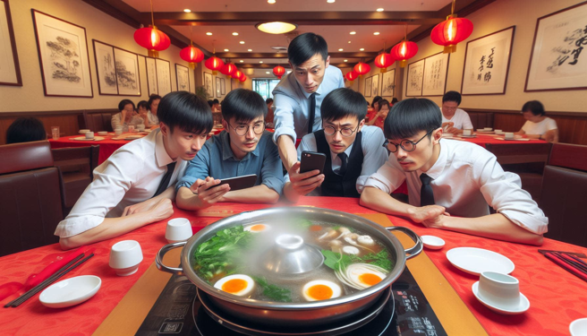 大陆4名男子去海底捞，诈骗说吃到碎玻璃，向店家求偿，最终被店家报警抓人。（示意图、与本案无关／AI生成）