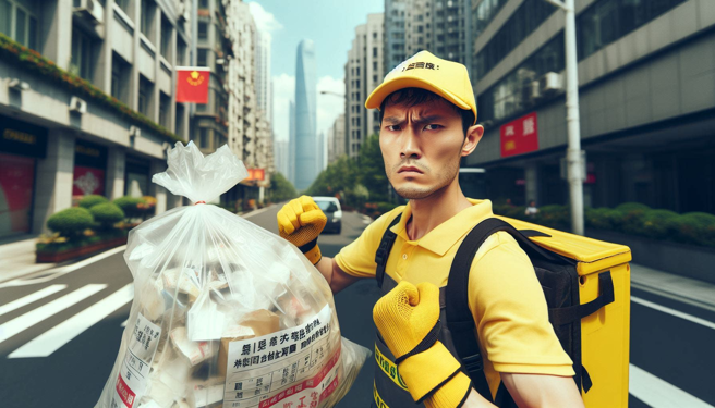 女子要求外送員幫忙丟垃圾，說會給小費卻言而無信，外送員氣到把垃圾丟回他家門口。（示意圖、與本案無關／AI生成）
