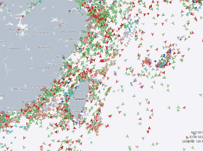 （圖／截圖自Maritime Traffic網站）