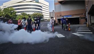 桃園大林消防分隊、宏達電防火防災訓練