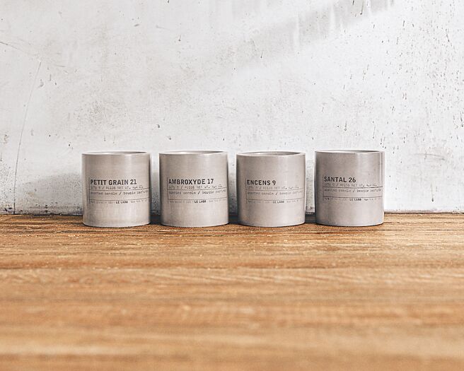 Le Labo为水泥蜡烛家族提供中型尺寸，亦新增两款新香气。（Le Labo提供）