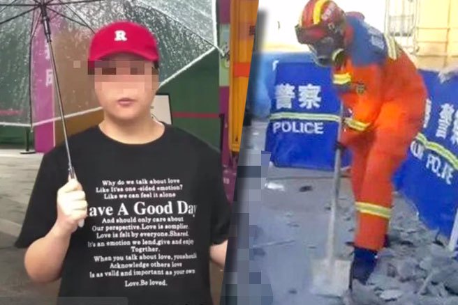 大陆日前发生一起水泥封尸案，但没想到，有名女子遭卷入成为惨受害者。（图／翻摄自微博）