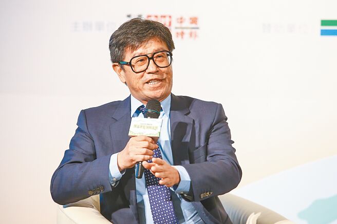 旺旺中时媒体集团9日举行ESG论坛「绿活净零、领航永续」，太阳光电产业永续发展协会理事长蔡佳晋出席。（邓博仁摄）