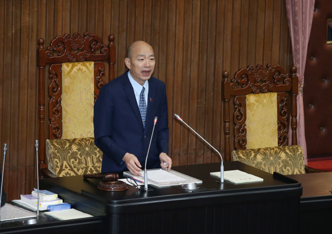 立法院長韓國瑜。（資料照/姚志平攝）