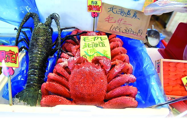 〈藤哲商行〉店内陈列共近40种的仿真海鲜，每种都栩栩如生、几可乱真。图／姚舜