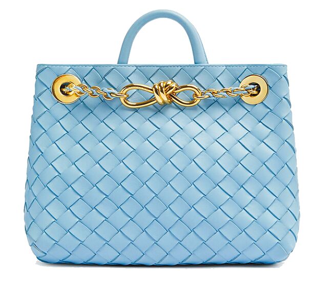 Bottega Veneta ANDIAMO编织皮革链带手提肩背包，价格店洽。（Bottega Veneta提供）