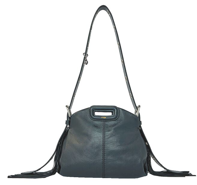 Maje Miss M裂纹皮革迷你包，1万3390元。（Maje提供）