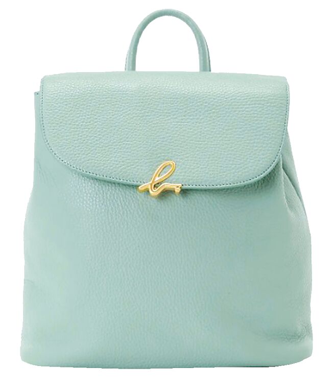 agnes b.真皮后背包，1万2980元。（agnes b.提供）