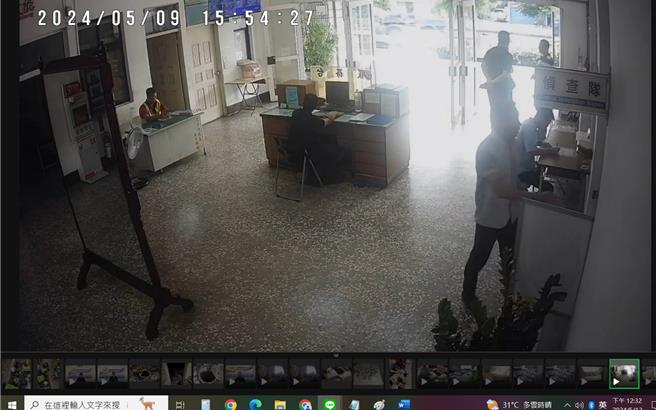 霧峰警分局12日提供林姓偵查小隊長當天外出過程的影像，並表示其相關刑事責任目前尚調查中，若查證屬實，絕不護短，嚴懲以待。（霧峰警分局提供／張妍溱台中傳真）