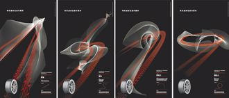 普利司通藉輪胎軌跡創作藝術