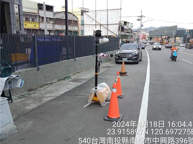南投县环保局强调日月潭及139县道设置2处声音照相科技执法，还有5组移动式声音照相设备，不定时稽查。（南投县环保局提供／杨静茹南投传真）