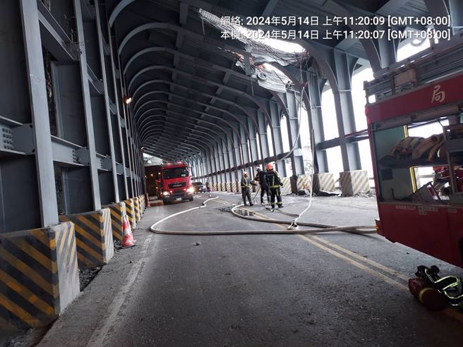 蘇花路廊大清水明隧道發生火警。（翻攝臉書以蘇花公路即時路況為主的平台）