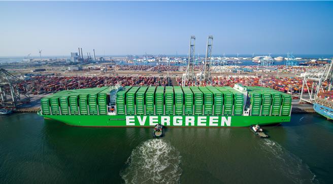 长荣货柜轮。（资料照）