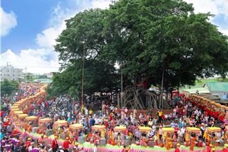 台南西港庆安宫三年一科醮典18日登场 蜈蚣阵首达72节关卡