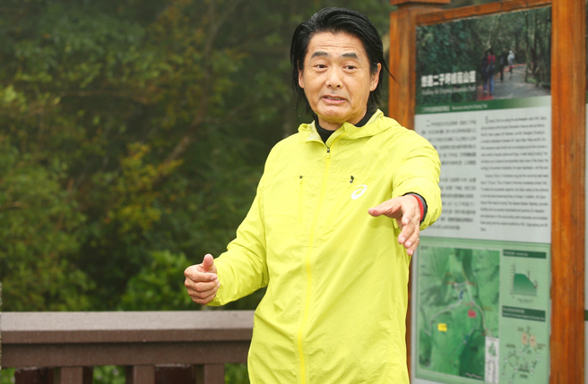 周润发2018年来台时特别到阳明山上慢跑运动。（图／中时资料照）
