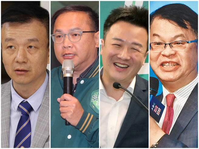 大陆国台办15日宣布，惩戒退将于北辰(左起)、民进党政策会执行长王义川、时事评论员李正皓和财经专家黄世聪等5人。于北辰听闻此消息直呼是「最大的荣誉勋章」。（合成图／资料照）