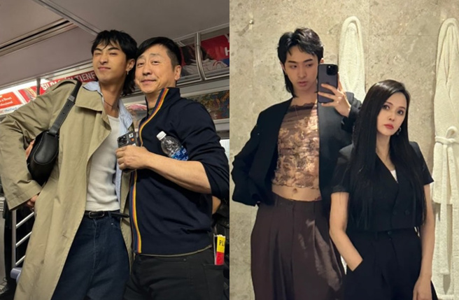 庾恩利晒出和爸爸庾澄庆合照。（图／sprinkle_my_tinkle IG、En-Li恩利 小红书）