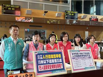 中市逾5千條15米寬以下道路7成沒人行道 議員籲增設