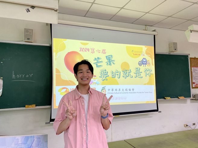 玄大大传所硕一的江明安同学。(摄/廖忻欣)
