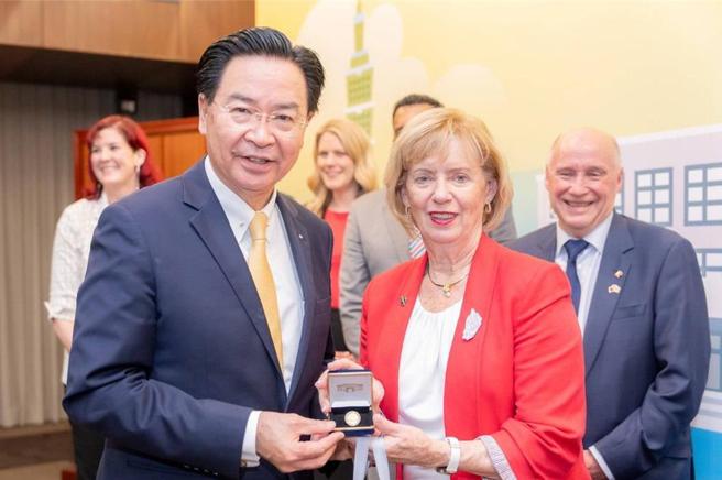 加拿大就職慶賀團來台，外交部長吳釗燮舉辦晚宴歡迎。圖／外交部提供